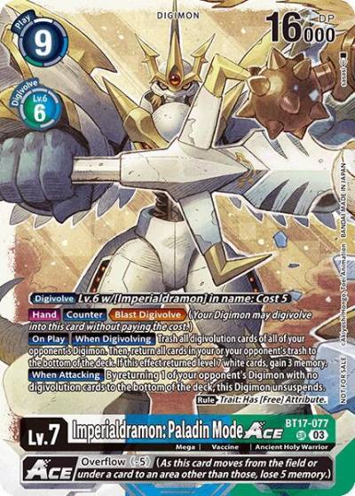 Imperialdramon Paladin Mode ACE World Convergence Release Event BT17-077 SR World Convergence Release Event Cards Digimon card