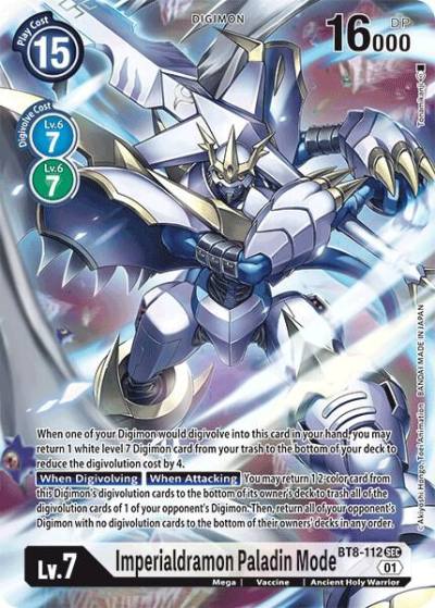 Imperialdramon Paladin Mode Alternate Art BT8-112 SEC New Awakening Digimon card