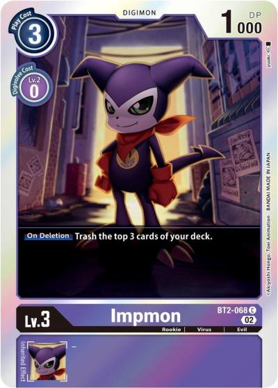 Impmon Alternate Art BT2-068 Starter Deck 14: Beelzemon Advanced Deck Set Digimon card