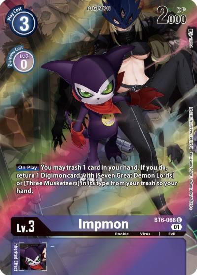 Impmon Alternate Art BT6-068 U Double Diamond Digimon card