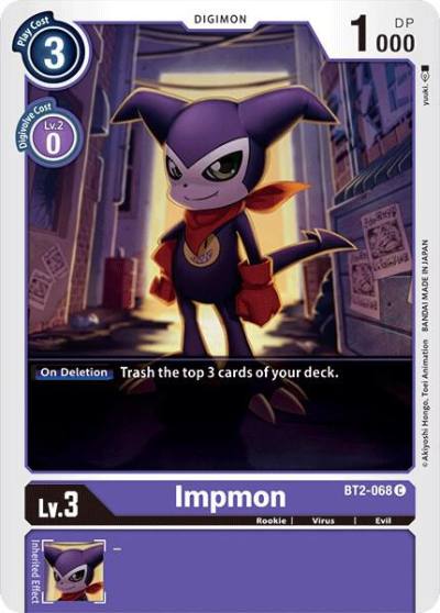 Impmon BT2-068 C Release Special Booster 1.0 Digimon card