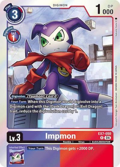 Impmon EX7-050 R Digimon LIBERATOR Digimon card
