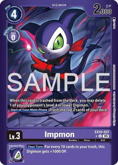 Impmon Limited Foil EX10-037 U Sinister Order Digimon card