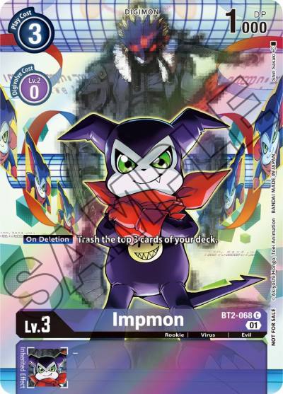 Impmon Tamers Card Set 1 BT2-068 C Release Special Booster 1.0 Digimon card