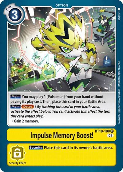 Impulse Memory Boost BT10-100 C Xros Encounter Digimon card