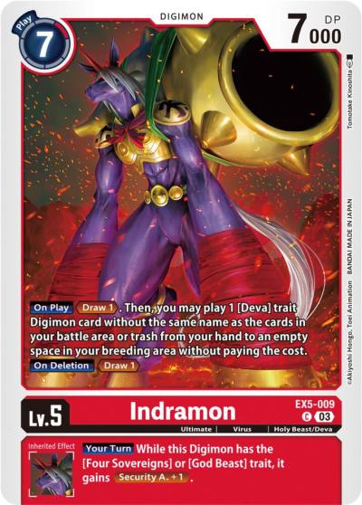 Indramon EX5-009 C Animal Colosseum Digimon card