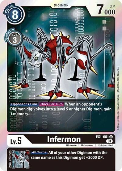 Infermon EX1-051 R Classic Collection Digimon card