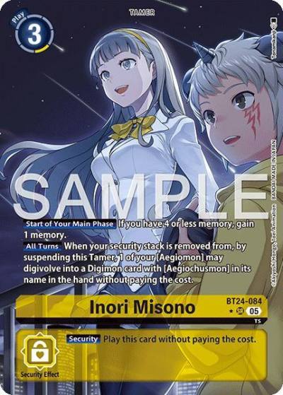 Inori Misono Alternate Art BT24-084 SR Time Stranger Digimon card