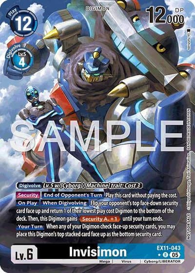 Invisimon (Box Topper) EX11-043 R Dawn of Liberator Digimon card