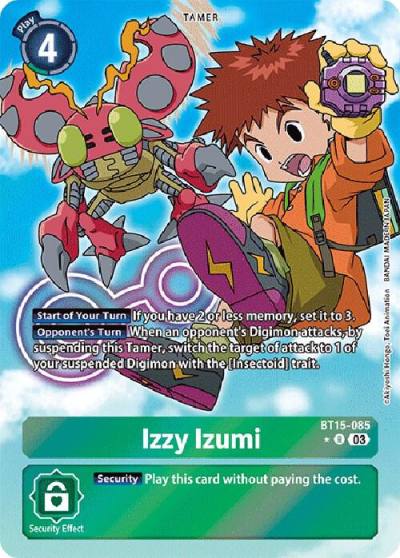 Izzy Izumi Alternate Art BT15-085 R Exceed Apocalypse Digimon card