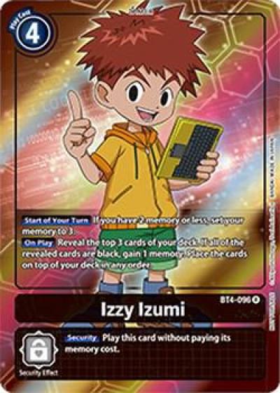Izzy Izumi Box Topper BT4-096 R Great Legend Digimon card