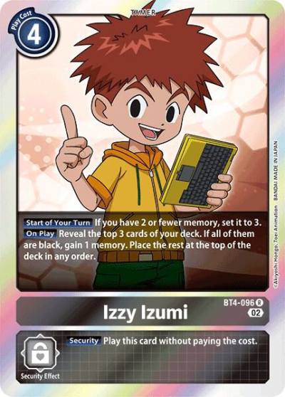 Izzy Izumi Resurgence Booster Reprint BT4-096 R Resurgence Booster Digimon card