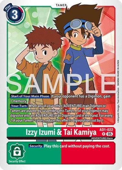 Izzy Izumi & Tai Kamiya AD1-022 Advanced Booster Digimon Generation Digimon card