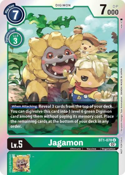 Jagamon Official Tournament Pack Vol 7 BT1-078 U Release Special Booster 1.0 Digimon card