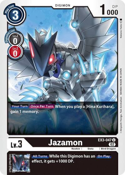 Jazamon EX3-047 U Draconic Roar Digimon card