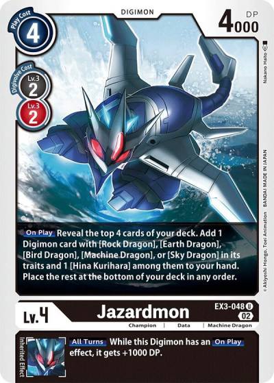 Jazardmon EX3-048 U Draconic Roar Digimon card