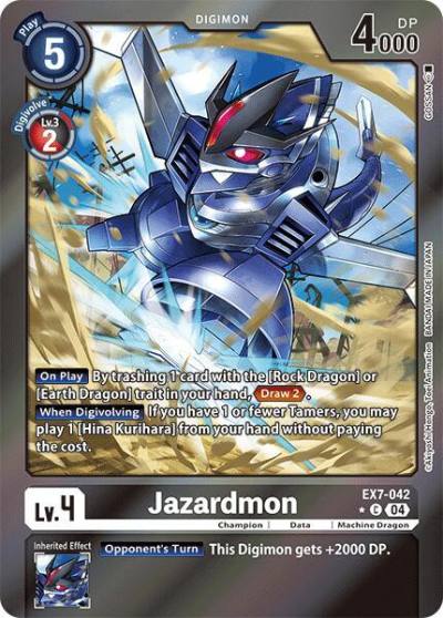 Jazardmon Foil EX7-042 C Digimon LIBERATOR Digimon card