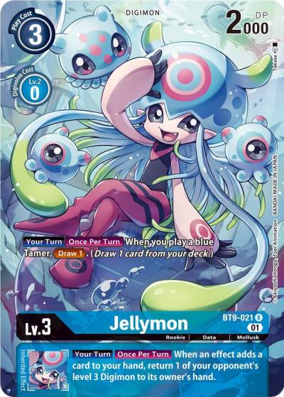 Jellymon Alternate Art BT9-021 R X Record Digimon card