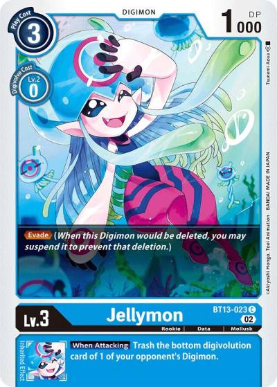 Jellymon BT13-023 C Versus Royal Knights Digimon card