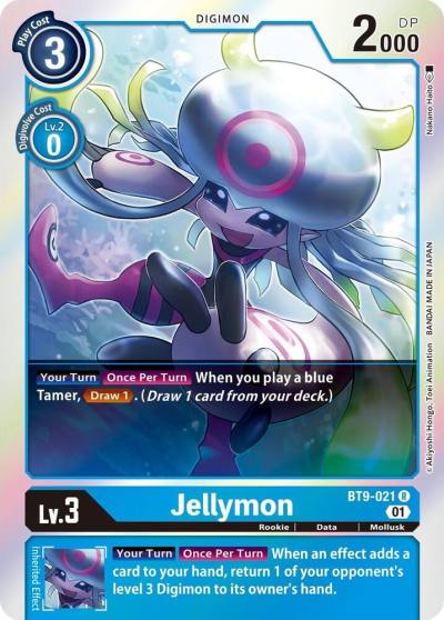 Jellymon BT9-021 R X Record Digimon card
