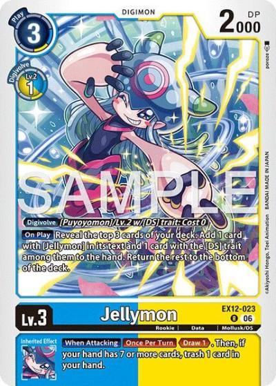 Jellymon EX12-023 R Digital World Shambala Digimon card