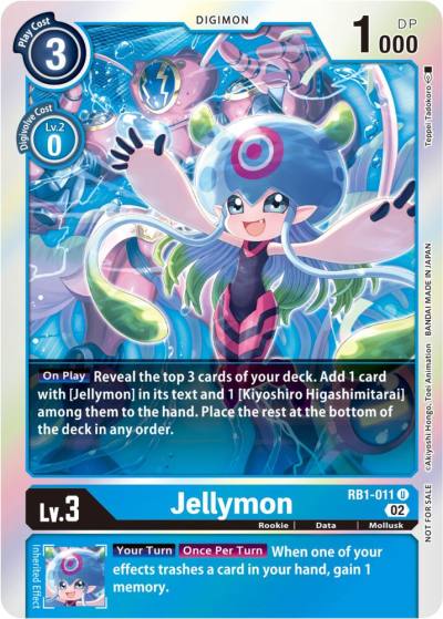 Jellymon Resurgence Booster Box Promotion Pack RB1-011 U Resurgence Booster Digimon card