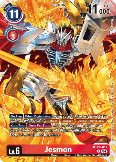 Jesmon BT20-017 R Release Special Booster 2.5 Digimon card