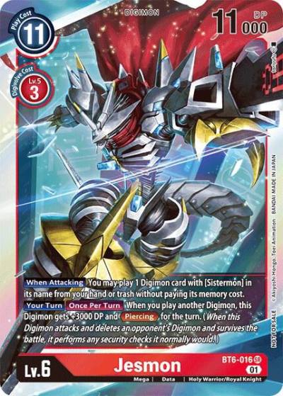 Jesmon Event Pack 2 BT6-016 SR Double Diamond Digimon card
