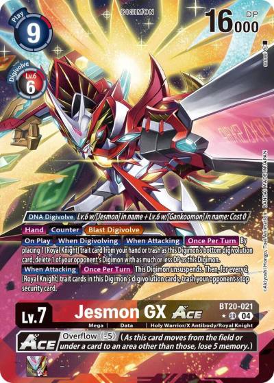 Jesmon GX ACE Alternate Art BT20-021 SR Release Special Booster 2.5 Digimon card