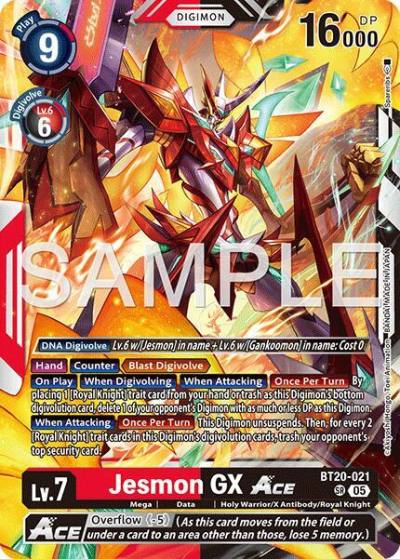 Jesmon GX ACE Reprint BT20-021 SR Advanced Booster Digimon Generation Digimon card