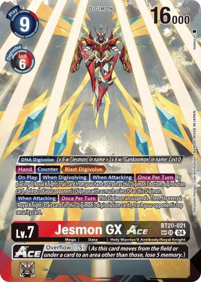 Jesmon GX ACE Textured BT20-021 SR Release Special Booster 2.5 Digimon card