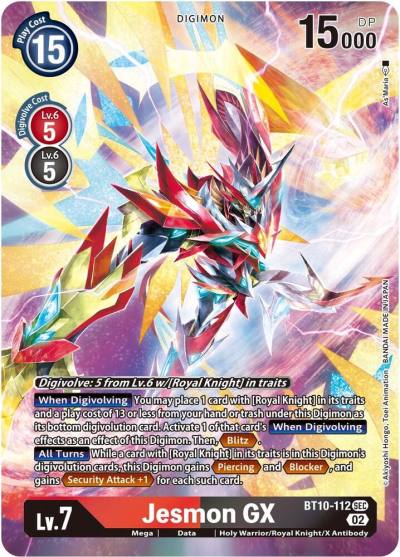 Jesmon GX Alternate Art BT10-112 SEC Xros Encounter Digimon card