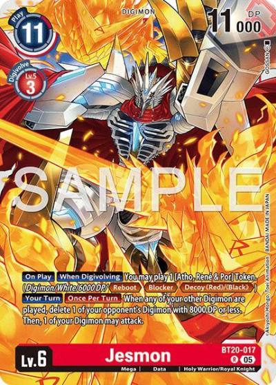Jesmon Reprint BT20-017 R Advanced Booster Digimon Generation Digimon card
