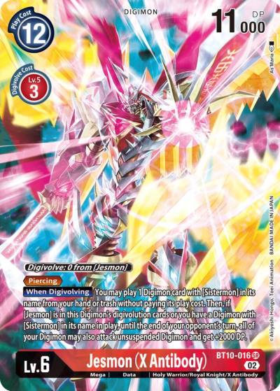 Jesmon X Antibody Alternate Art BT10-016 SR Xros Encounter Digimon card