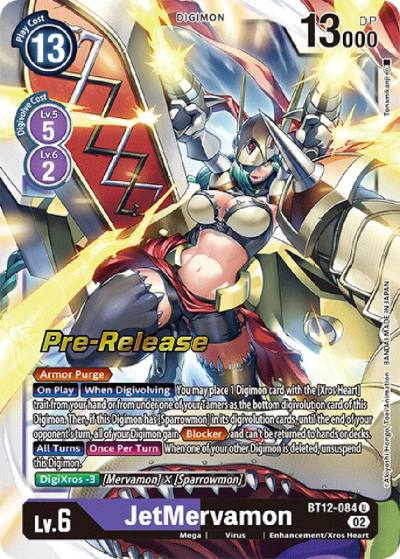 JetMervamon BT12-084 U Across Time Pre-Release Cards Digimon card