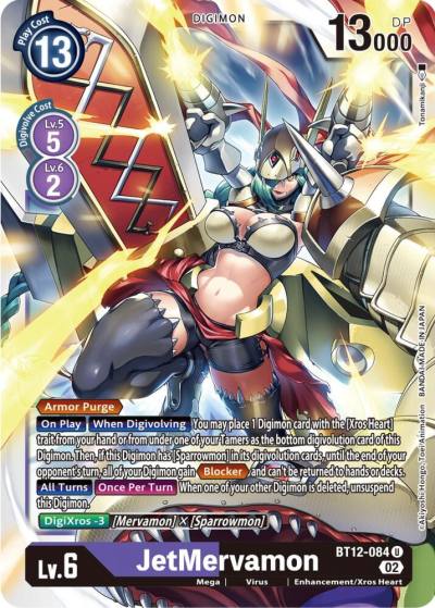 JetMervamon BT12-084 U Across Time Digimon card