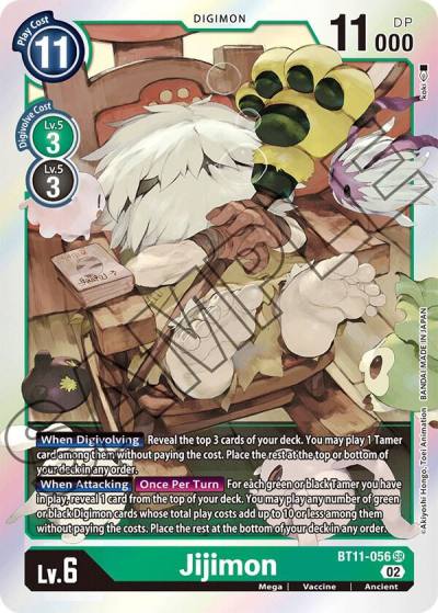 Jijimon BT11-056 SR Dimensional Phase Digimon card