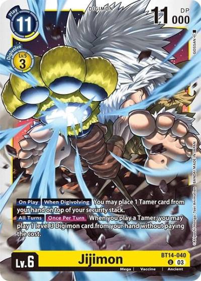 Jijimon BT14-040 U Blast Ace Digimon card