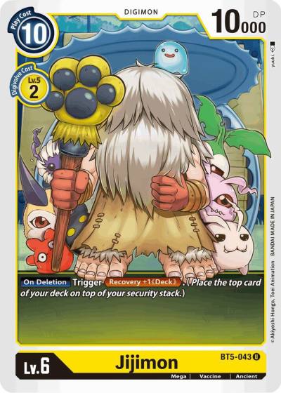 Jijimon BT5-043 U Battle of Omni Digimon card