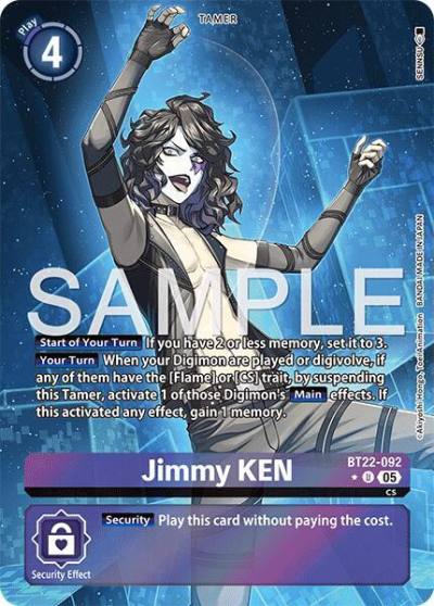 Jimmy KEN Alternate Art BT22-092 U Cyber Eden Digimon card
