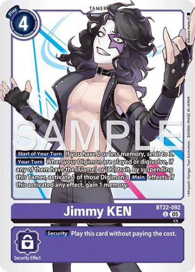Jimmy KEN BT22-092 U Cyber Eden Digimon card