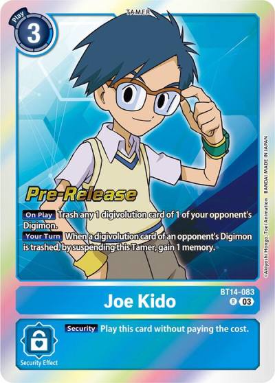Joe Kido BT14-083 R Blast Ace Pre-Release Cards Digimon card
