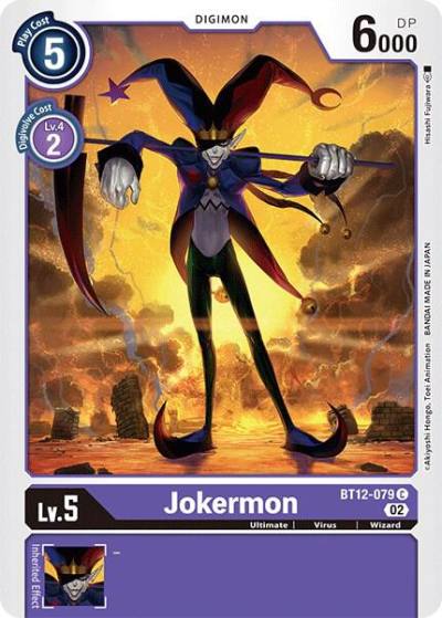 Jokermon BT12-079 C Across Time Digimon card