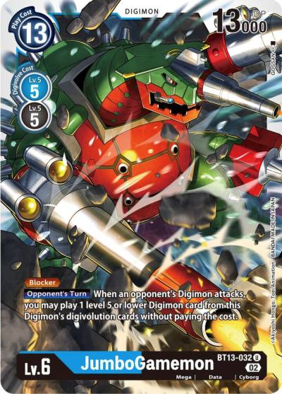 JumboGamemon BT13-032 U Versus Royal Knights Digimon card