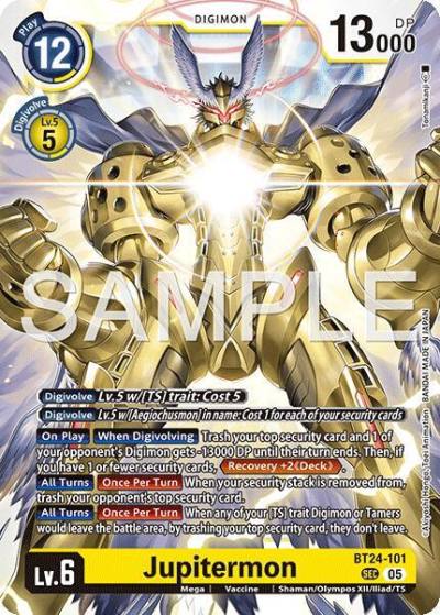 Jupitermon BT24-101 SEC Time Stranger Digimon card