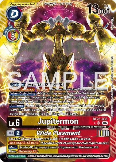 Jupitermon // Wide Plasmet Alternate Art BT26-033 SR Timeless Bonds Digimon card