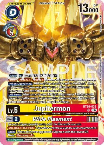 Jupitermon // Wide Plasmet BT26-033 SR Timeless Bonds Digimon card