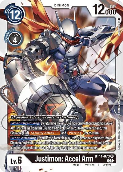 Justimon Accel Arm BT11-073 U Dimensional Phase Digimon card