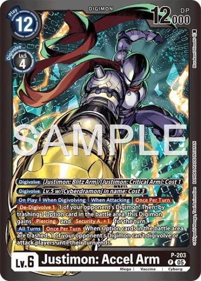 Justimon: Accel Arm P-203 P Limited Card Pack -Final Crest- Digimon card