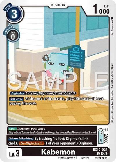 Kabemon EX10-024 U Sinister Order Digimon card
